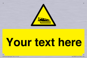 Custom warning grounding narrow boat on lock cill